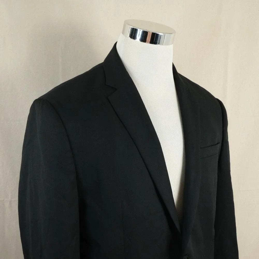 Express 40R Photographer Sport Coat Wool Blend Black Two Button Lined Vented